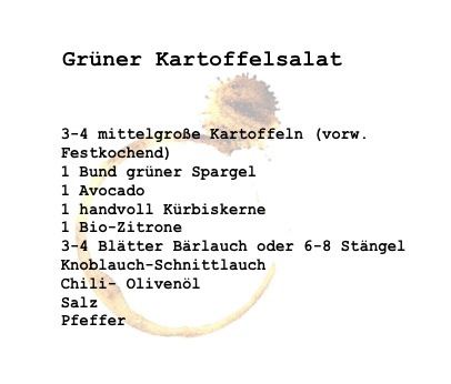 grüner Kartoffelsalat rezept